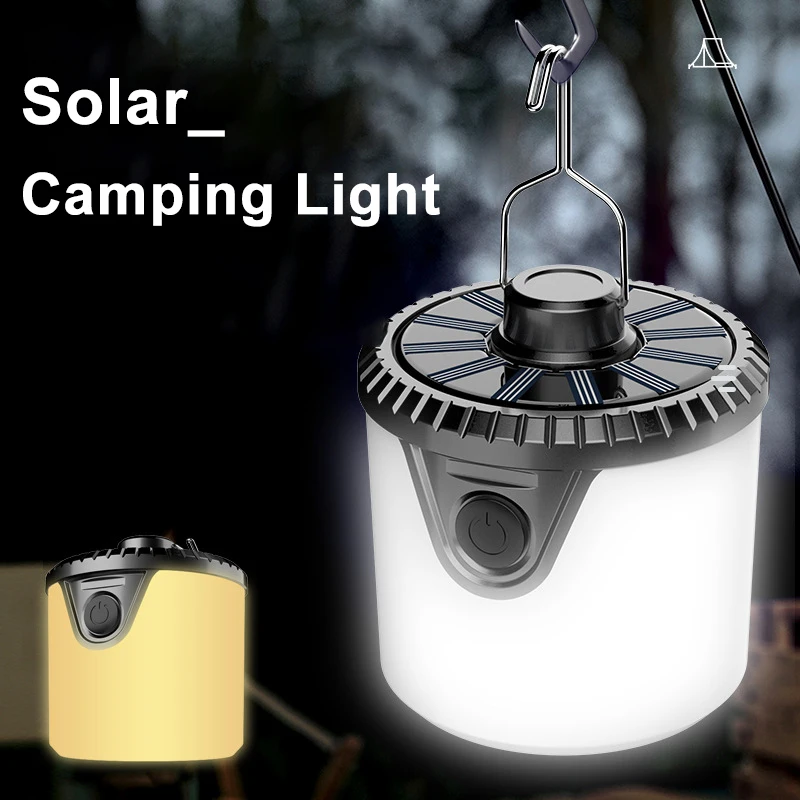 

Solar Camping Light Power Bank LED Portable Lanterns with Remote Control Waterproof Outdoor Tent Light Rechargeable Flashlight