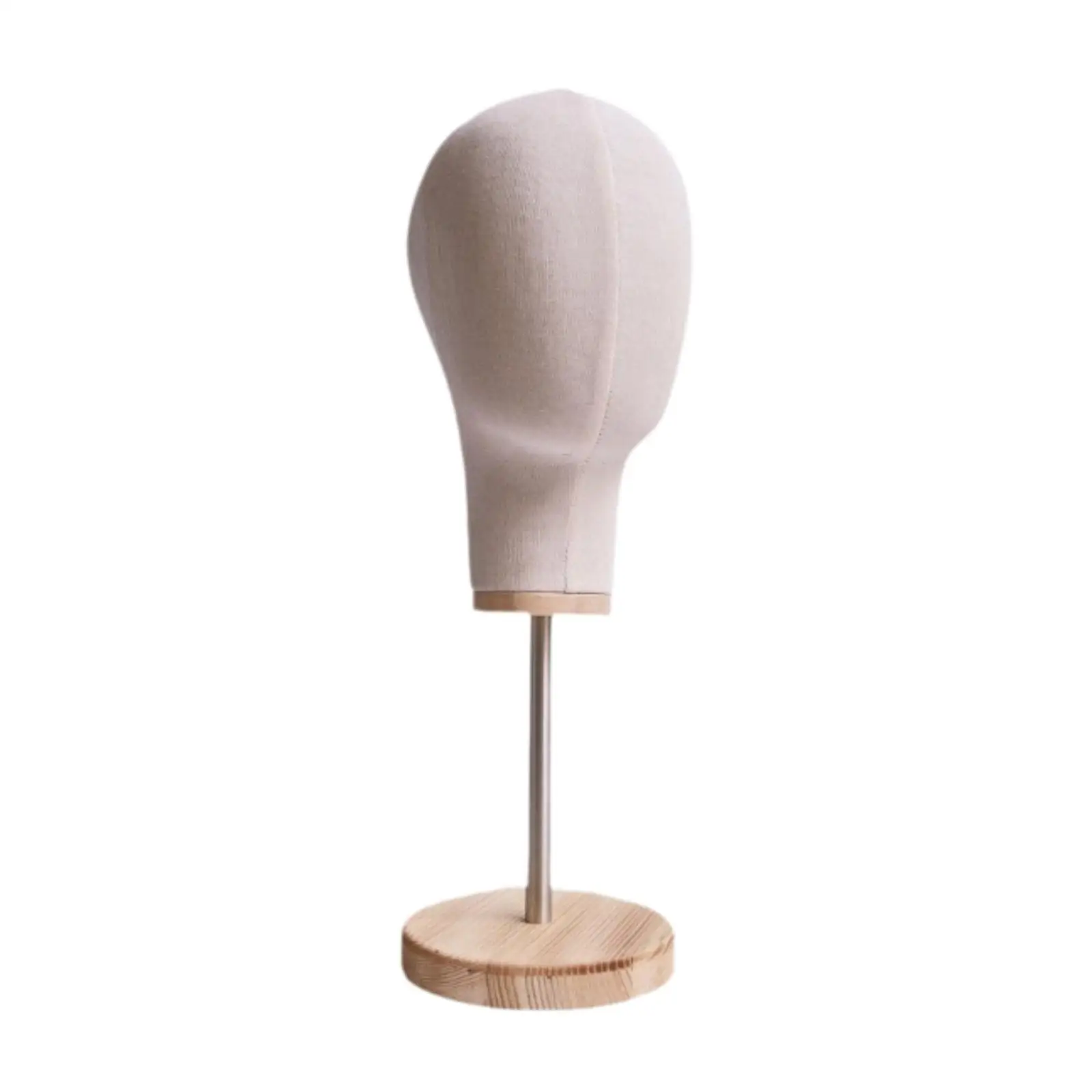 

Hat Display Holder with Wood Base Stable Wigs Head Stand for Wigs Hats Salon