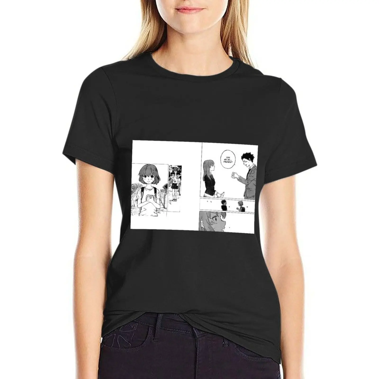 

Can We be Friends A Silent Voice T-Shirt customs design your own Short sleeve tee blacks spring clothes Women 2025