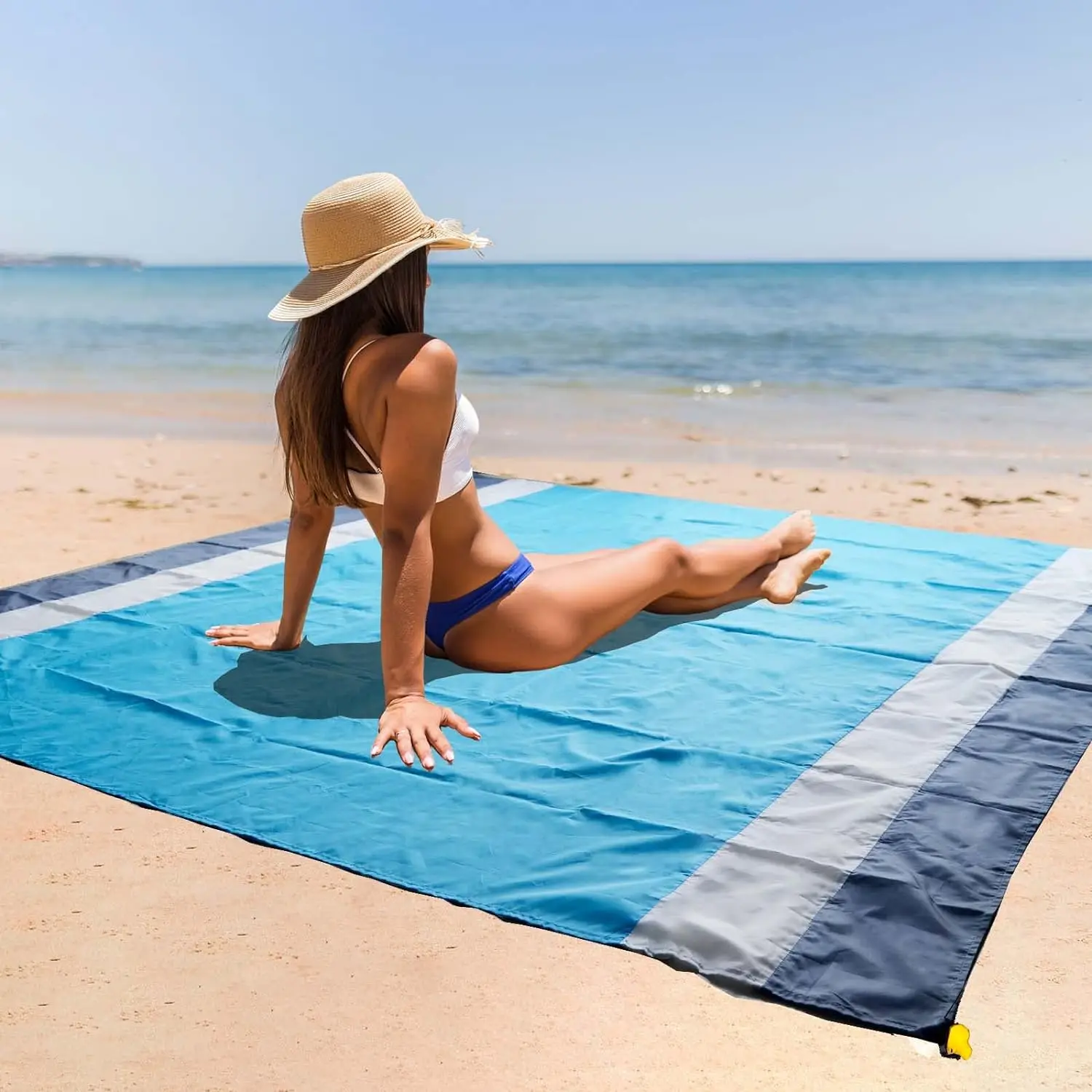 

Beach Blanket Sandproof 200 X 210cm Waterproof Beach Mat Lightweight Picnic Blanket for Travel Hiking Sports Camping Sand Free