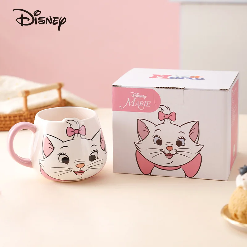 Disney Marie Cat Cute Cartoon The Aristocats Mug Kawaii Ceramic Milk Cup Lovely Periphery 530ML High-Capacity Home Decor GIfts