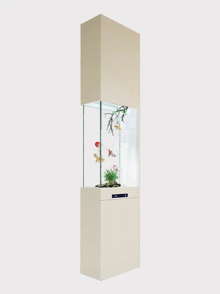 

Bathroom Dry Wet Separation Partition Screens Half Wall Entrance Cabinet Shoe Cabinet Glass Fish Tank