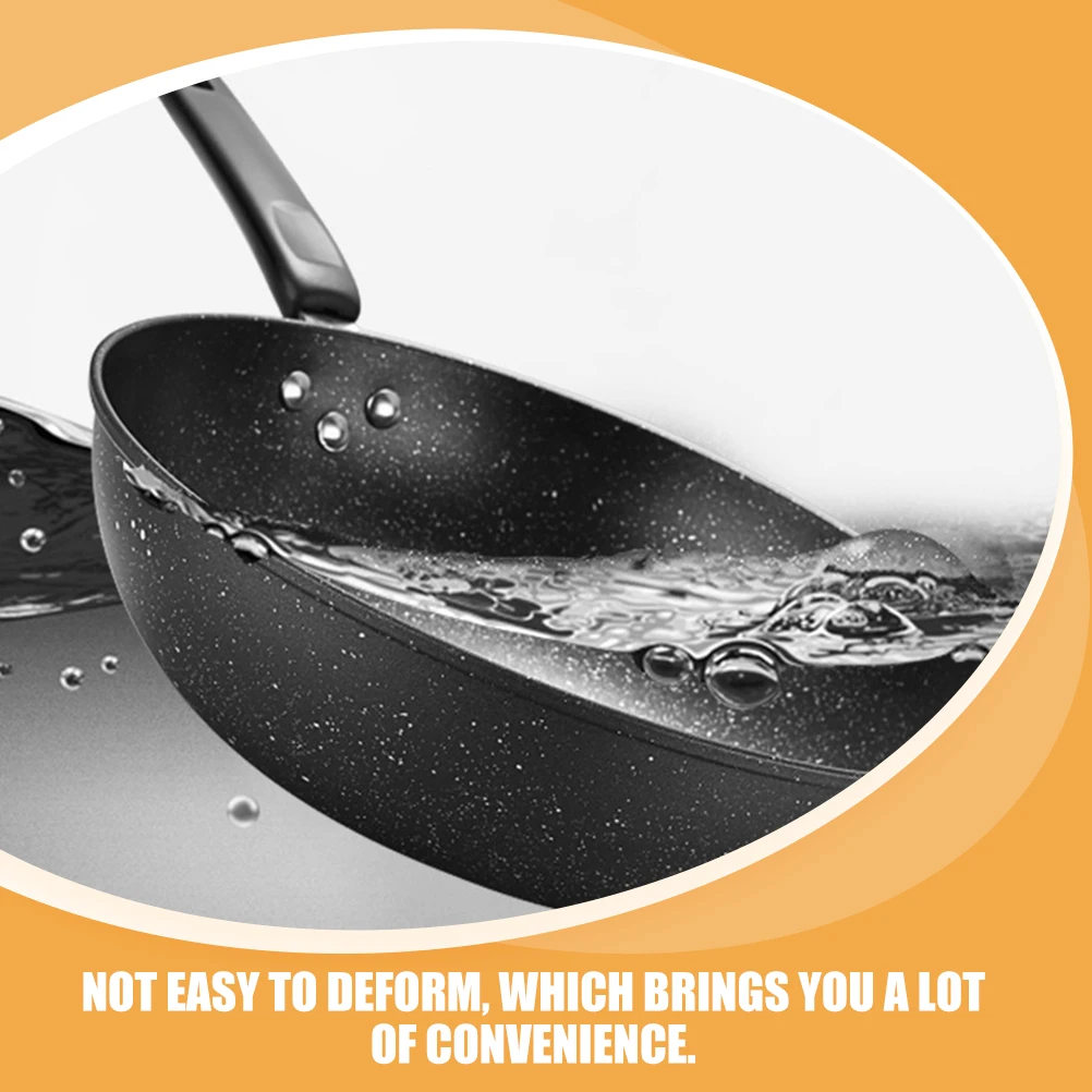 

Maifan Stone Nonstick Frying Pan Thickened Iron Small Wok 30cm Kitchen Cooking Bbq Stir Fry Eggs Steaks Sausages Vegetables Meat