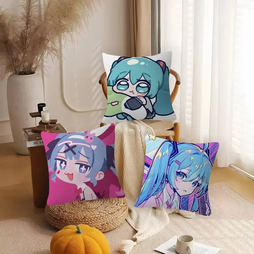 Anime Hatsune Miku Cushion Cover 30x50 Polyester Sofa Cushions Decorative Throw Pillows Home Decoration Pillowcover