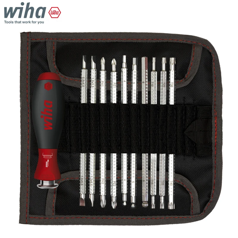 Wiha 03591 Screwdriver Bits Set SYSTEM 6 with Interchangeable Blade 11Pcs