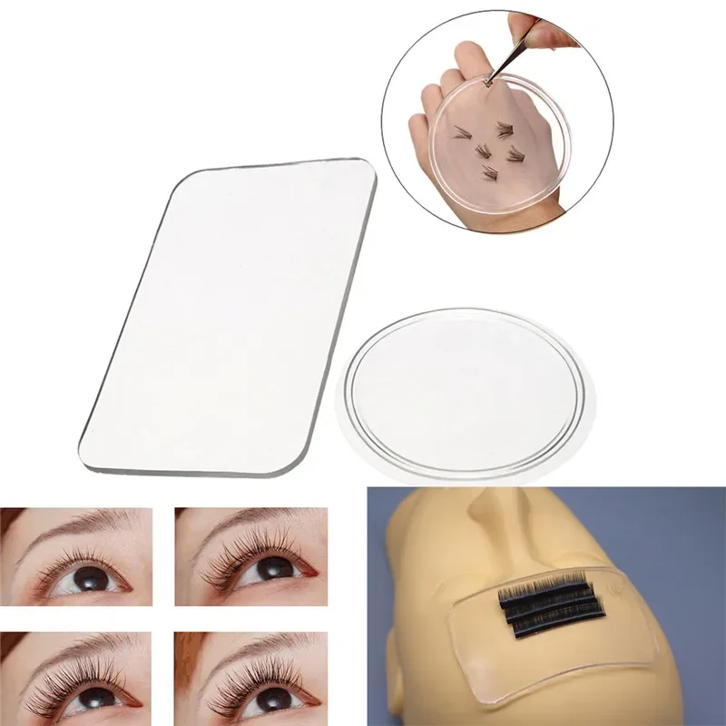 Eyelash Extension Forehead Sticker Pad Silicone Transparent Planting Graft Lashes Tray Stand Pallet Pad Holder Makeup Tools