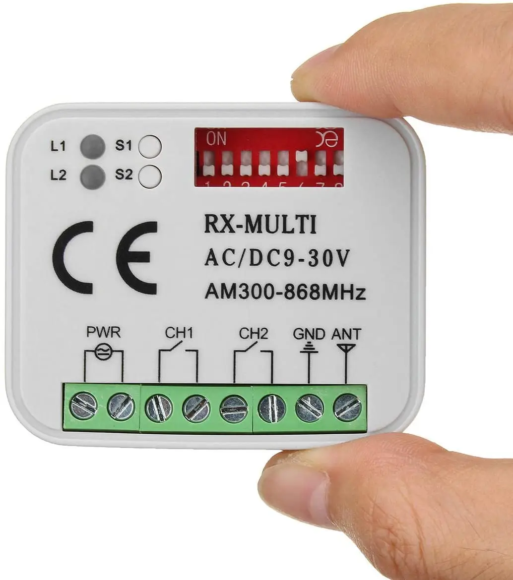 Imagem -02 - Receptor Eletrônico Remoto da C.a. do Receptor 930v rx do Controle da Porta da Garagem Multifrequência Universal Multi