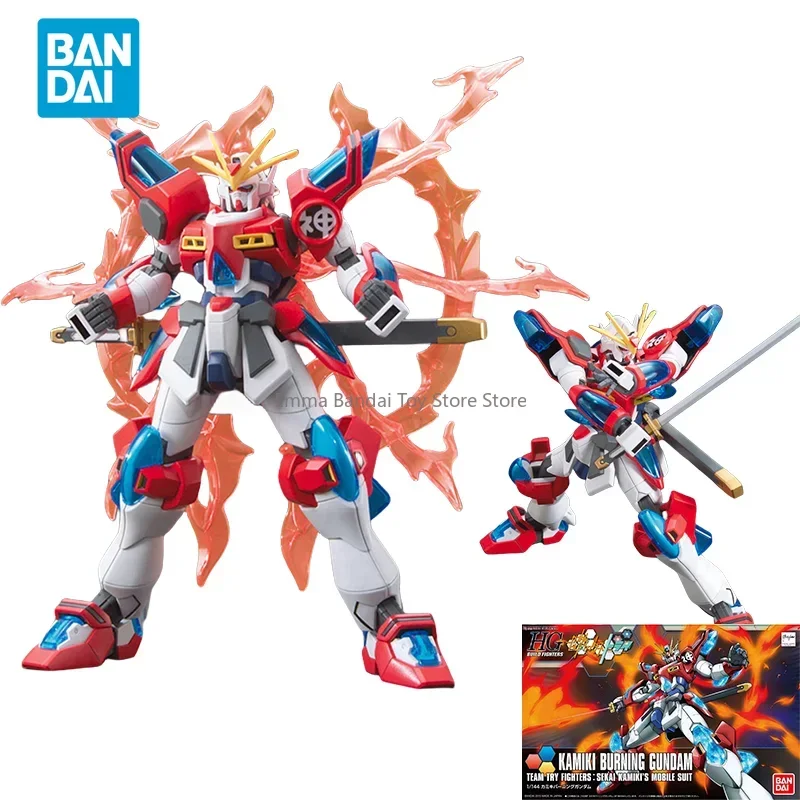 Spot Direct Delivery Bandai Original Anime Collectible GUNDAM Model HGBF 1/144 KAMIKI BURNING GUNDAM Action Figure Toys for Kids