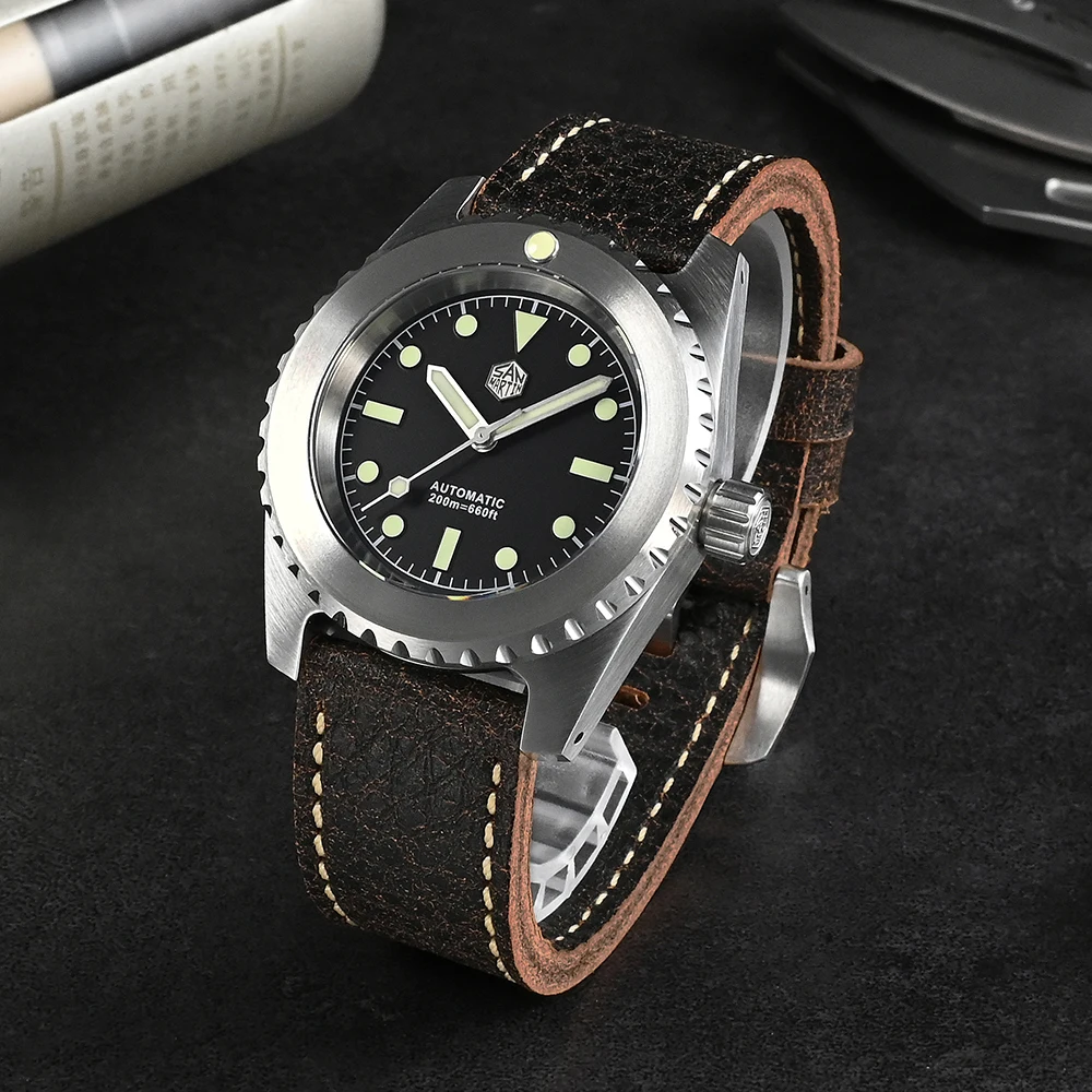 San Martin Retro Men Diver Watch 41mm Classic Vintage Miyota Self-winding Mechanical Watches 200M Waterproof SLN C3 Luminous