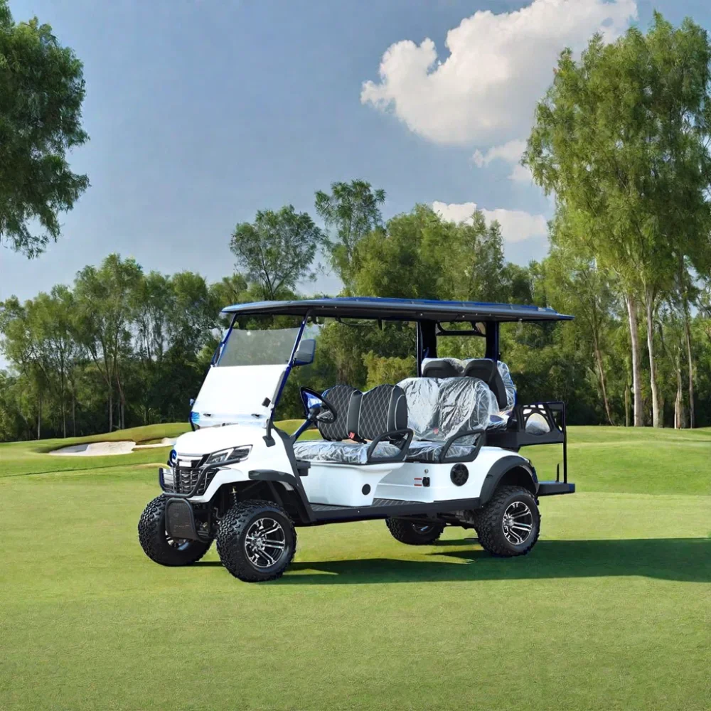 Off-Road 4 Wheel Motor Drive Golf Cart Club Car 6 Seats Lithium Battery 48v Electric Golf Cart Buggy Car