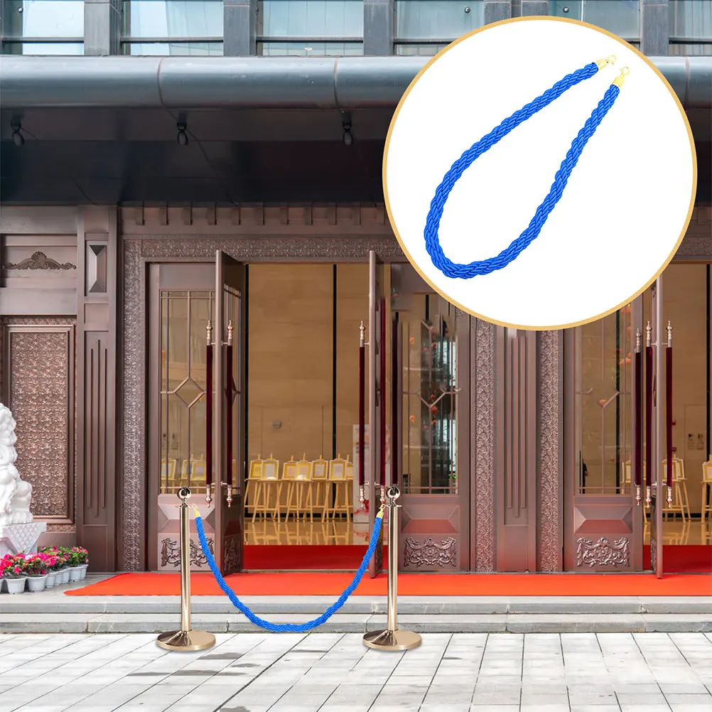 

Queue with Hooks Crowd Control Stanchion Barrier Rope Durable Braided Weather Resistant Fiber Banister Rope for Exhibitions