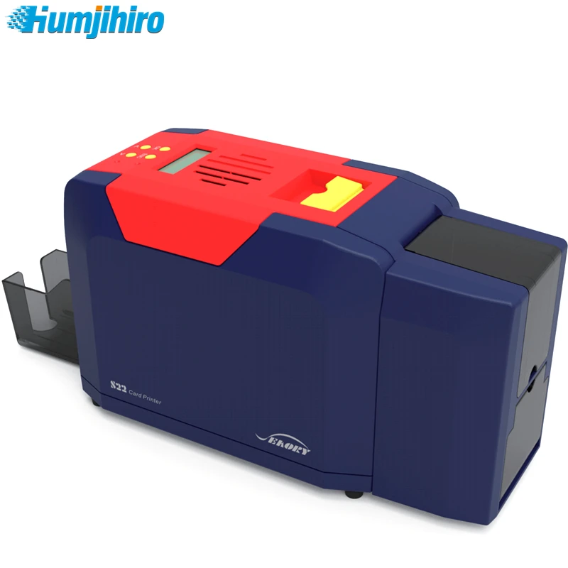 

Dual-sided Color Desktop ID Card Printer Automatic card-feeding Plastic PVC ID Card Printer with one YMCKO Ribbon