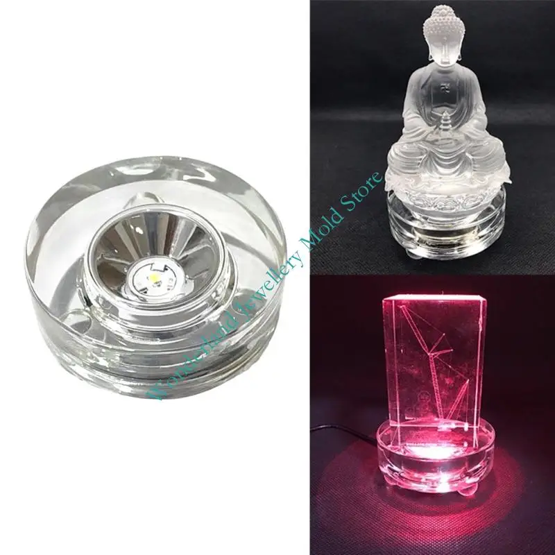

H7EB Многоцветная светодиодная светодиодная основание с USB Power For Crystalls Display и художественная демонстрация прочные