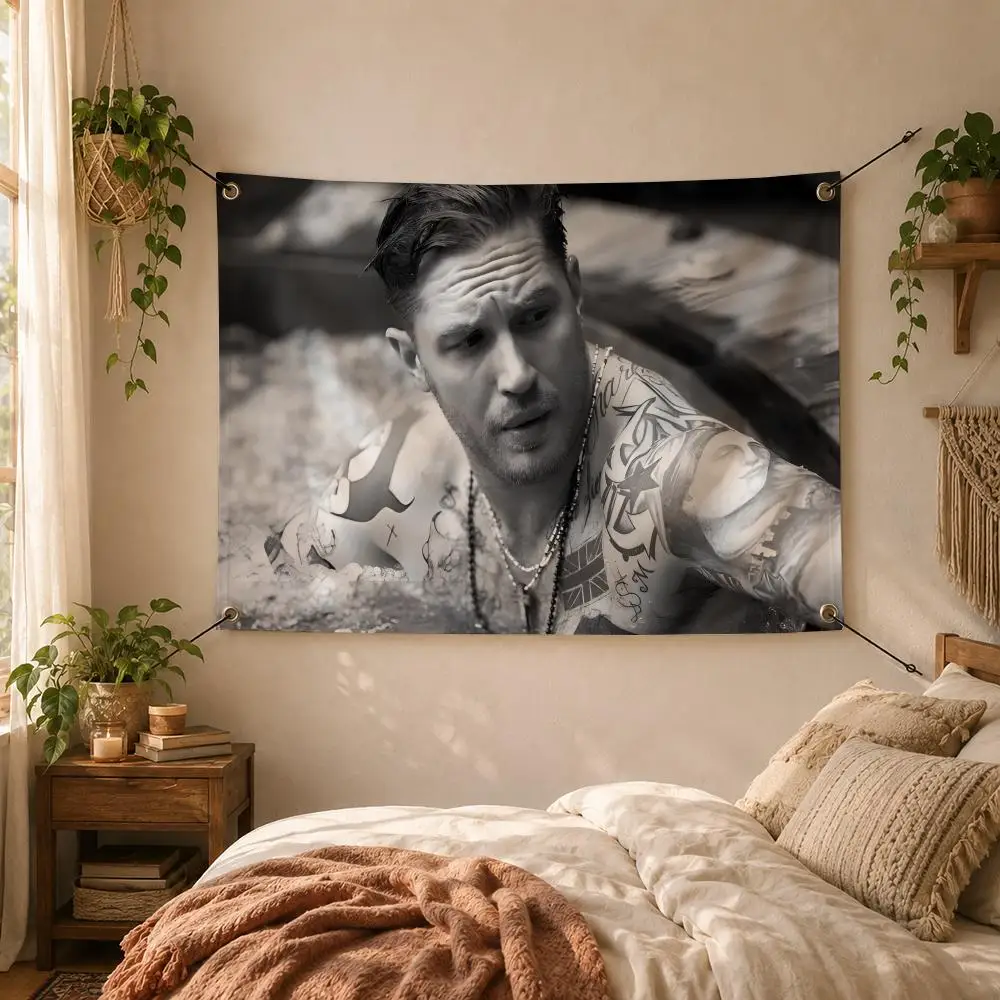 Actor Action Tom Hardy Flags Decorative Flag Banner for Outdoor Garden Yard Camping Party Home Wall Hanging Decor