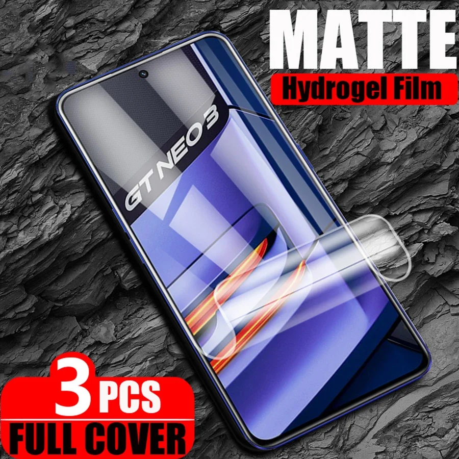 3PCS Full Cover Matte Hydrogel Film For Oppo Realme GT Neo3 TPU Screen Protector Realmi Realmy GT Master Edition GT Neo 3 150W