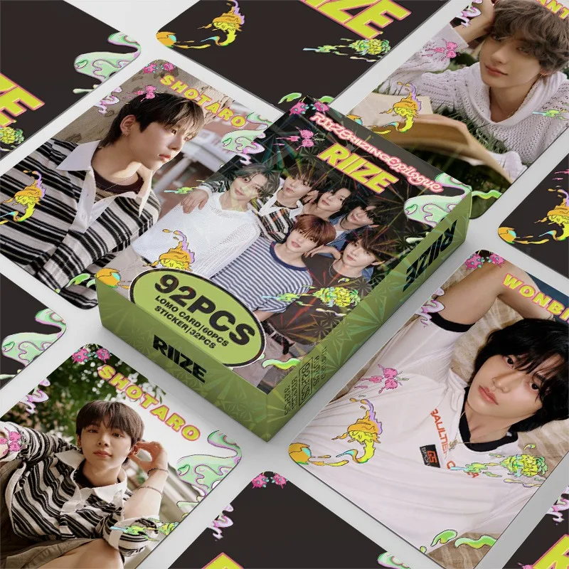 92pcs Kpop RIIZE Lomo Cards and Stickers Photo Album RIIZING Epilogue HD Print High Quality RIIZE Photocards Postcards