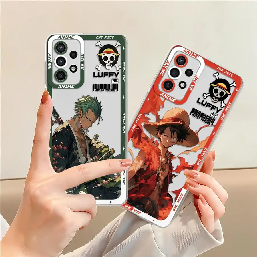 حافظة لهاتف سامسونج جالاكسي A51 A21s A12 A52 A72 A31 A71 A50 A32 A16 A17 A52s أنيمي لوفي زورو #1