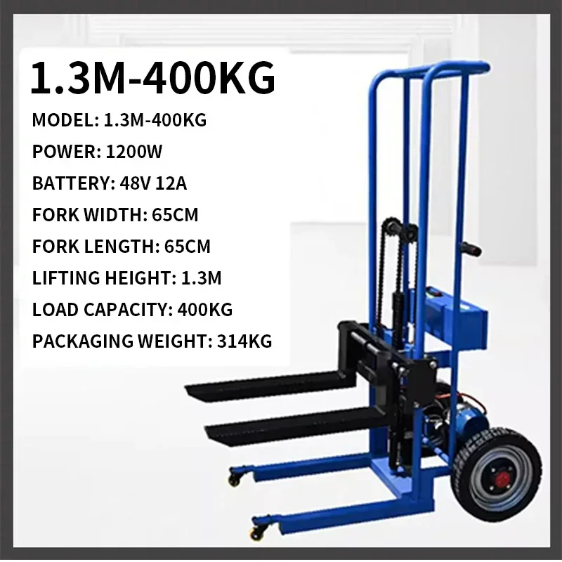 Compact, Simple Electric Forklift—Hydraulic Lifting/Handling, Convenient for Stacking—Hand-Pushed Electric Lift (Customized)