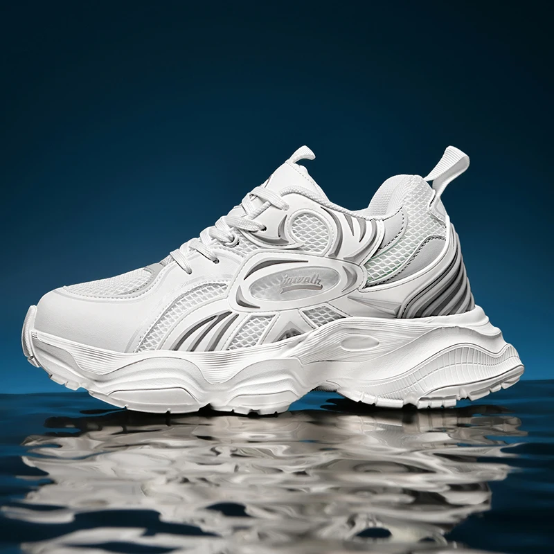 

Men's Casual Sports Shoes with Thick Sole – Multi-Functional Running Style, Lightweight Breathable Lining. Perfect for Outdoor A