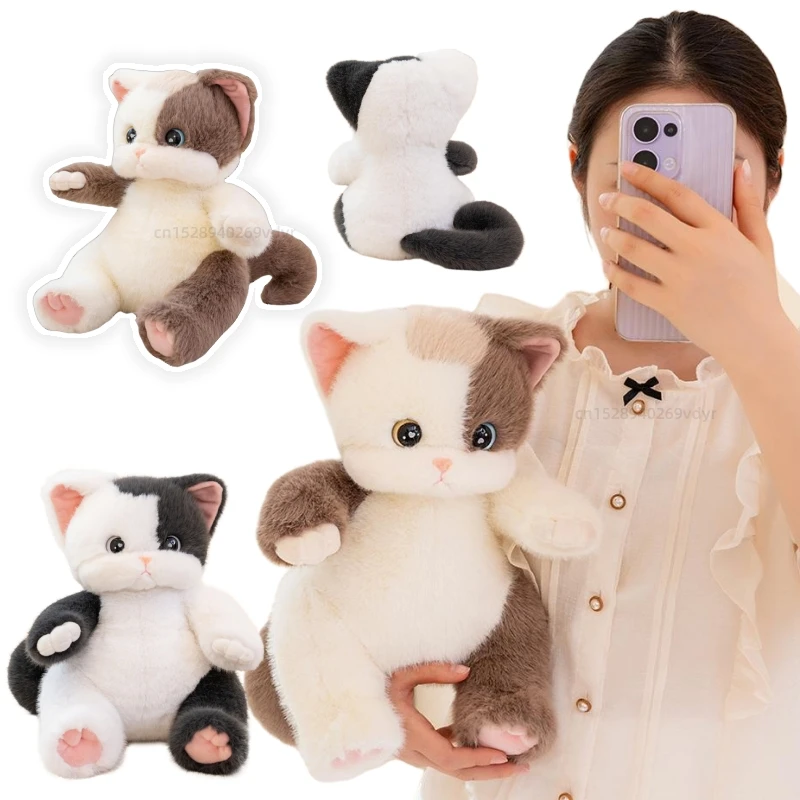 

Hi-Q 30cm Three-flower Cat Doll Plush Toy Super Soft Sitting Position Animals Office Chair Pillows Home Decor Birthday Gifts