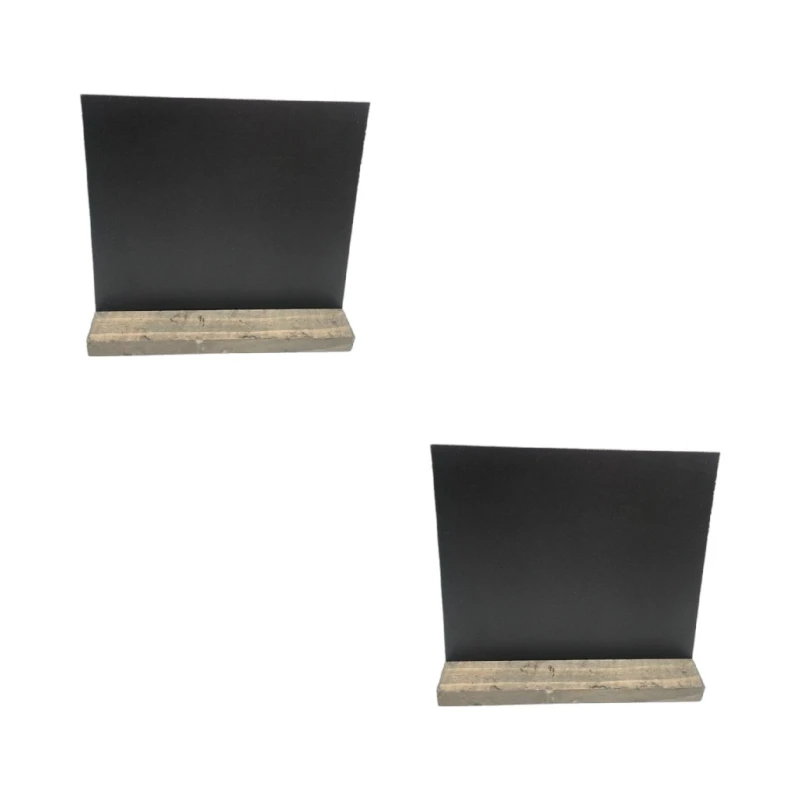 지울 수있는 나무 칠판 플라크 책상 장식품 그림 쓰기를위한 빈 메시지 보드 DIY 홈 아트 공예 커피 스토어