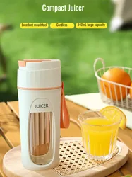 【Double Click to Start】Household Portable Wireless Juicing Cup USB Charging Multifunctional Waterproof Juicer