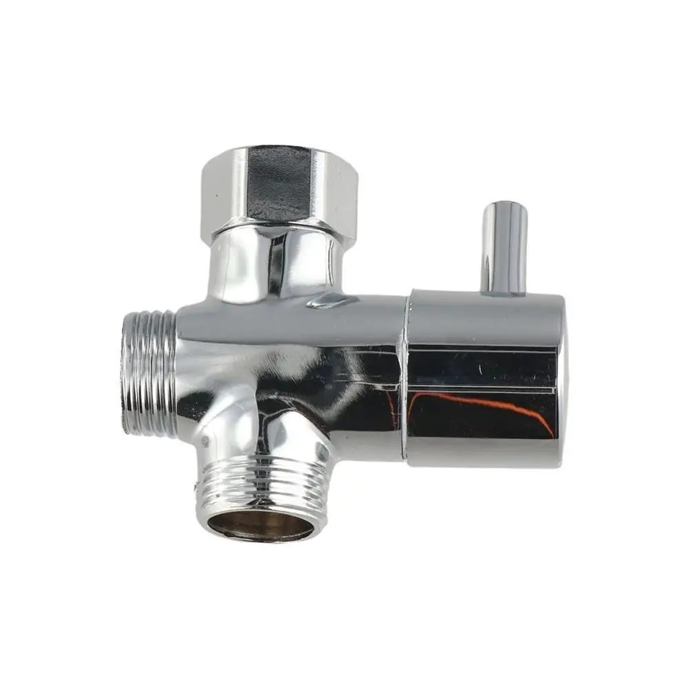 T-Adapter 3 Way Shower Head Diverter Valve Three Function Copper 3 Way Switch Faucet Valve Durable Rust-proof