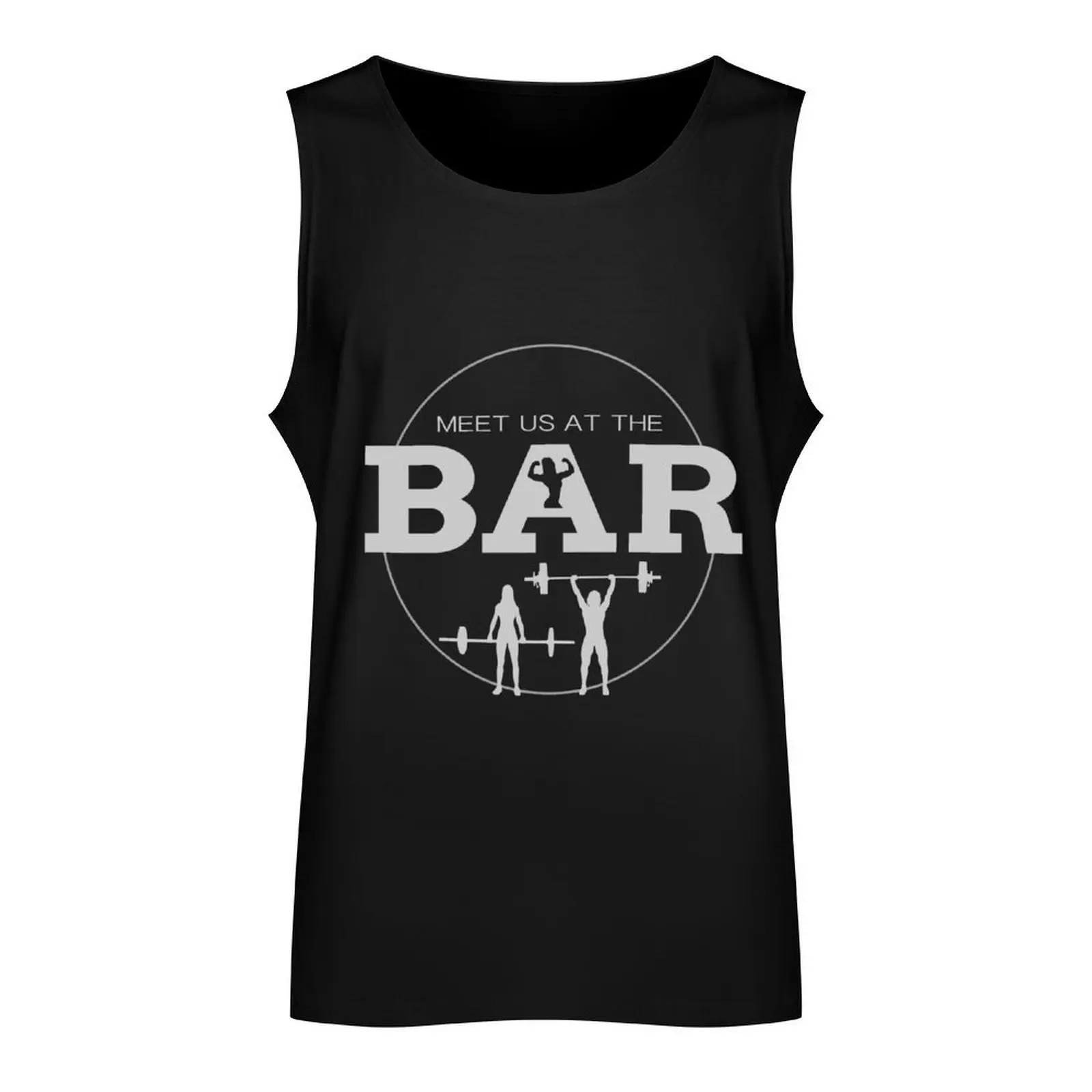 Meet Us At The Bar Workout Tshirt/ Tank Top Male clothes training weight vest Men's fitness t-shirt