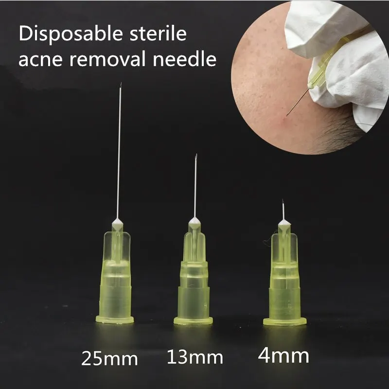 Petite aiguille stérile indolore jetable, micro-plastique médical, injection cosmétique, chirurgical, 34G, 1,mm, 32G, 2mm, 4mm, 30G, 50 pièces