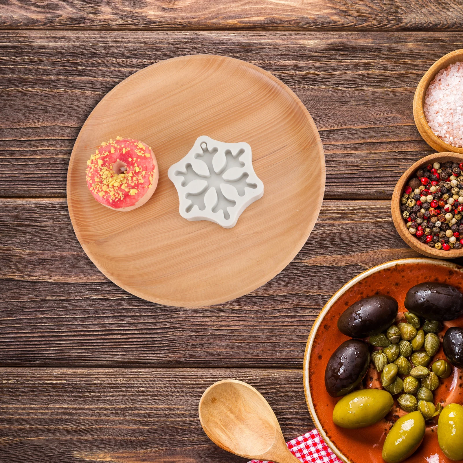 

Snowflake Cake Mold Silicone Christmas Baking Tool Fondant Chocolate Clay Mold DIY Baking Helper Non-Stick Easy Demould