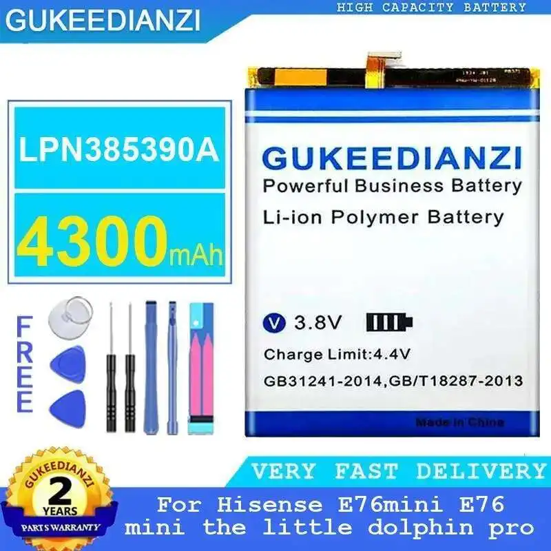 

High-Efficiency For Hisense E76mini E76 Mini The Little Dolphin Pro LPN385390A Mobile Phone Battery Premium Replacement 4300Mah