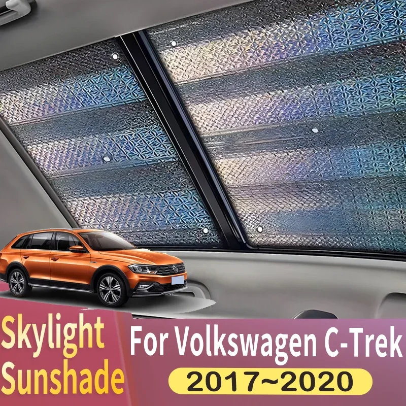 Sunroof Sunshade Suitable For Volkswagen VW C-Trek 2017 2018 2019 2020 Car Panoramic Roof Heat Shield Window Sun Visor Anti-UV