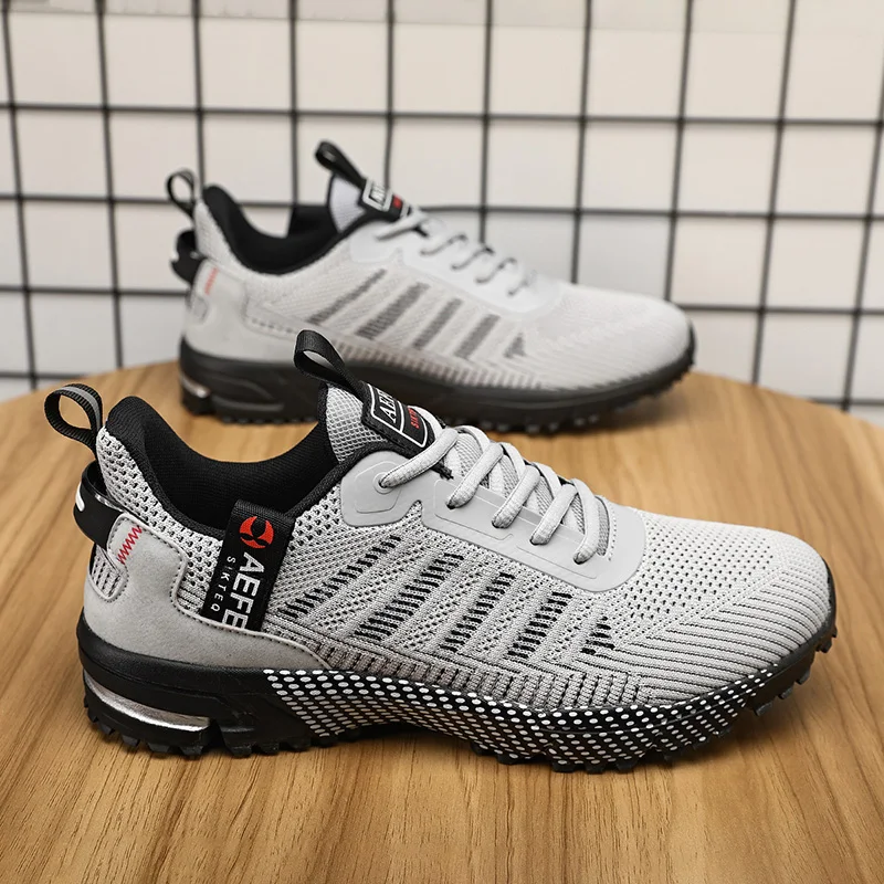 Nowe męskie buty do biegania 2024, oddychające buty sportowe na świeżym powietrzu, lekkie trampki dla mężczyzn, wygodne obuwie do treningu sportowego
