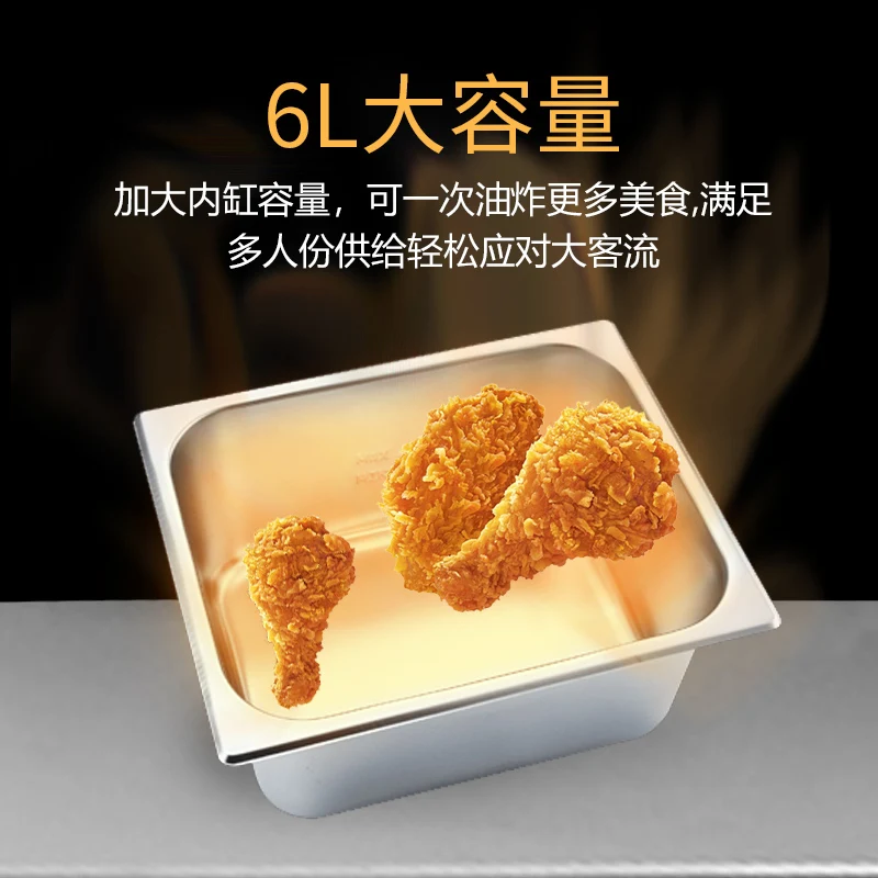 commercial single cylinder twin cylinder fryer, fryer, stainless steel, thickened fried chicken cutlet,