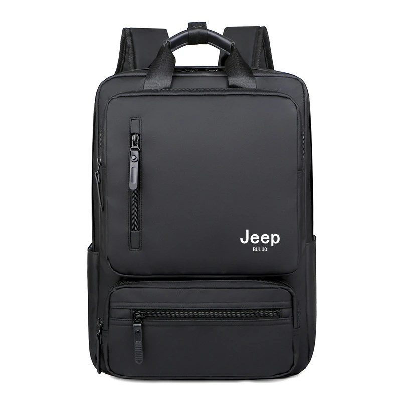 Jeep Buluo Mens Large Capacity Laptop Backpack Waterproof Business Travel Backpack Multi Pocket 14 Inch Computer Bag for Work