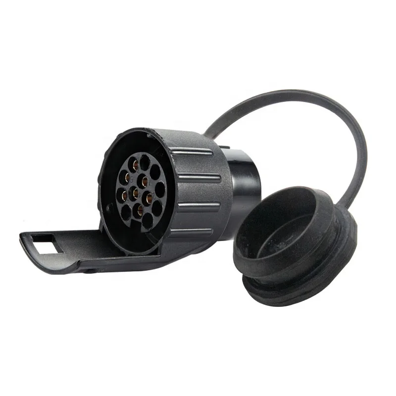 7-to-7 Pin Trailer Adapter with Cover & Hanger for Car Bicycle Carrier