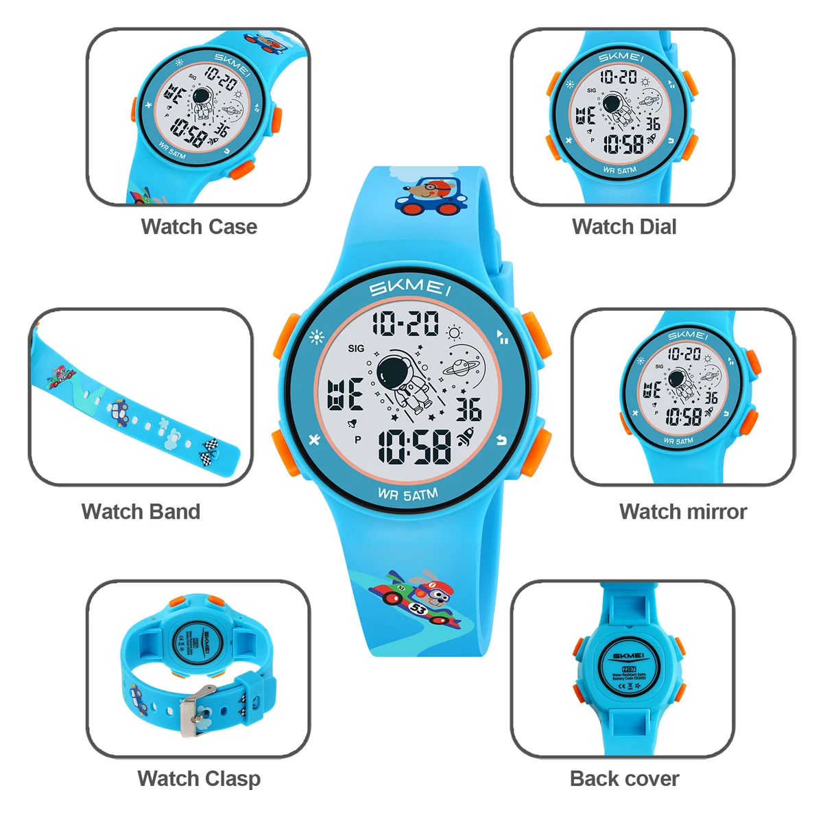 SKMEI Waterproof Kids Digital Wristwatches Creative Personality For Boys Girls Outdoor Sports Children's Wtatch Relogio Infantil