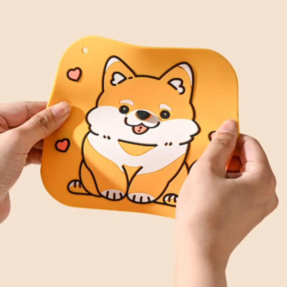 Silicone Floor Drain Cover Cartoon Dog Anti-insect Floor Drain Mat Anti-blocking Anti-odor Sewer Filter Pad