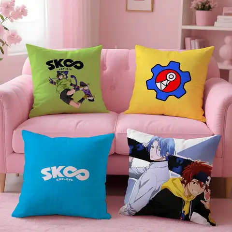 Anime Funny S-SK8 the Infinity Pillow Case Anti-dustmite Pillowcase Invisible zipper silky short plush Sofa cushion cover