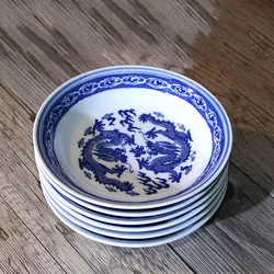 5/5.5 Inch Jingdezhen Blue and White Porcelain Vintage Ceramic Small Plate Sauce Dish Chinese Tableware Accessories Seasoning