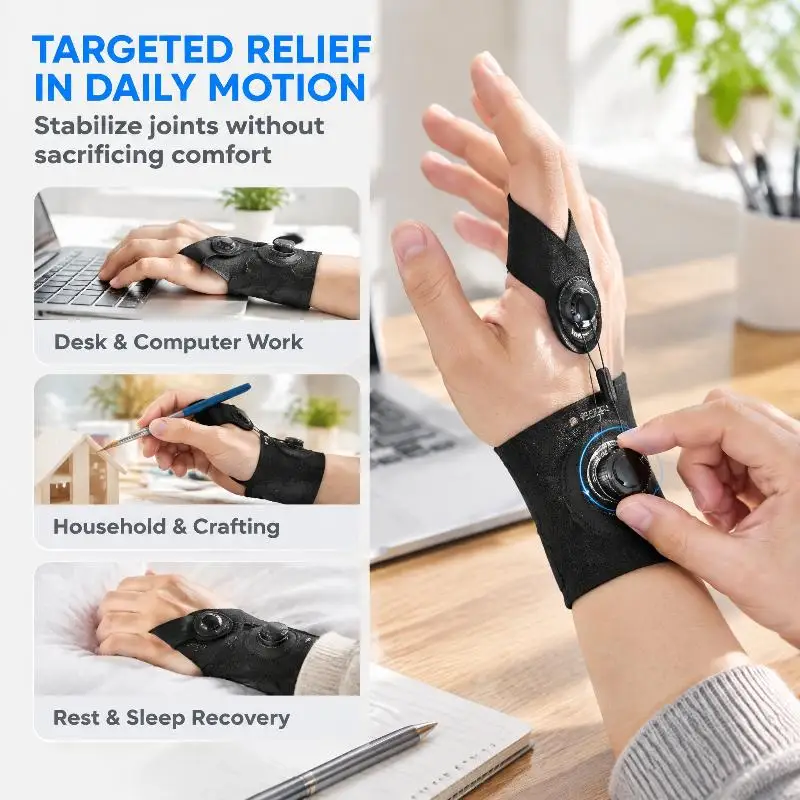 Adjustable Finger Splint For Workout & Recovery - Trigger Finger Brace With Knob Fits All Fingers | 1PC Orthopedic Support