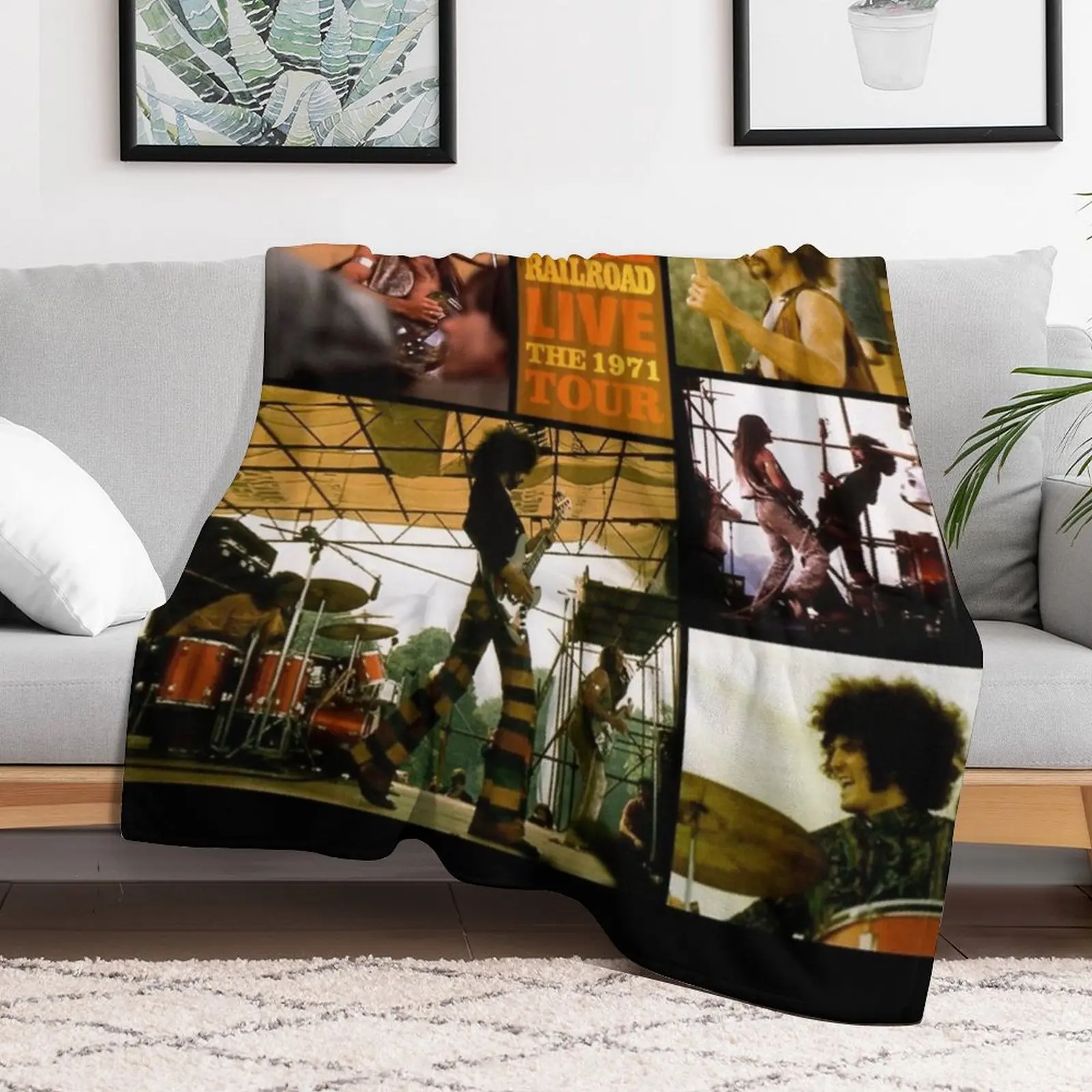 Grand Funk Railroad live the 1971 tour Throw Blanket for babies Shaggy Flannel Fabric Custom Blankets