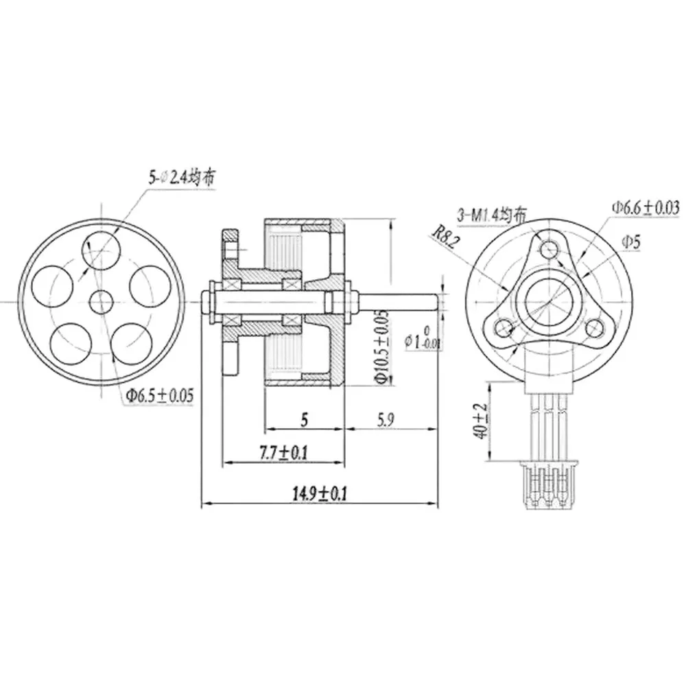 D0802 Brushless Motor 16000KV 19000KV 25000KV 1.0mm Shaft 9N12P 1-2S Lipo for 65-85mm FPV Quadcopter Frame Replacement Motor