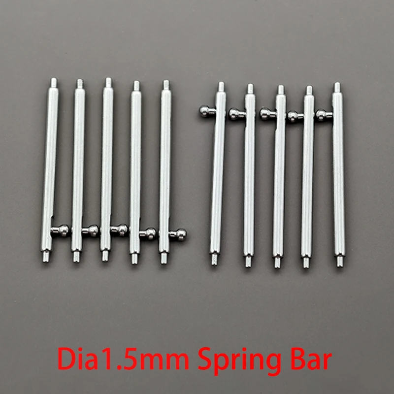 10PCS Quick Release Spring Bar Dia 1.5mm/1.8mm Watch Band Link Pins Fit Width 12mm-26mm Smart Watch Strap Spring Bar Link Pins