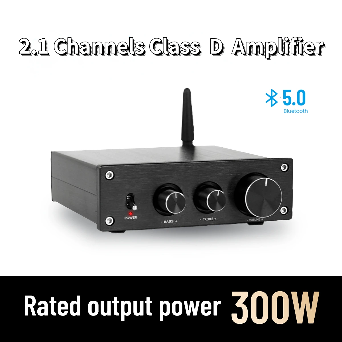 

TPA3116 Bluetooth Amplifier 2.1 channels Digital Power Amplifier Stereo 2*100W + 100W High Power QCC3034 support APTX BT5.0