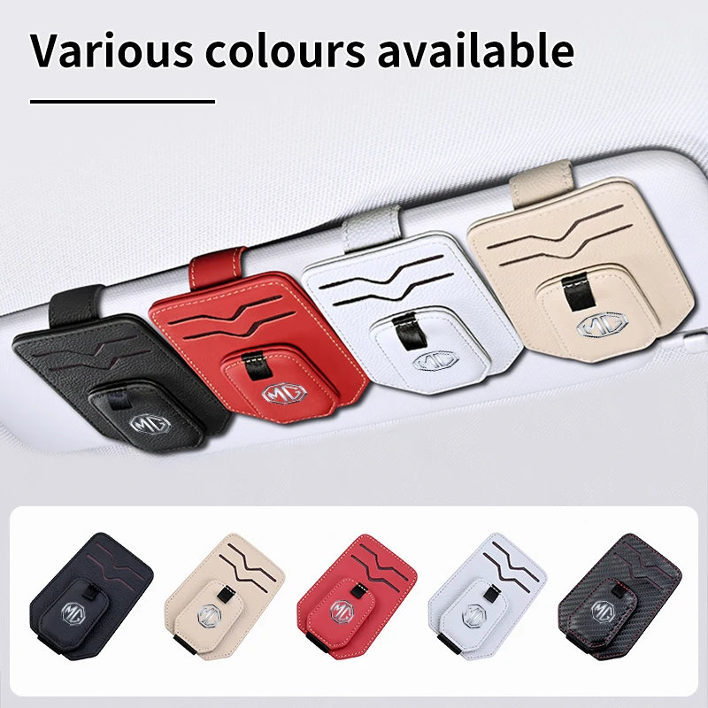 Car Visor Glasses Clip Sunglasses Case Ticket Card Holder Interior For Morris Garages RX5 MG 6 3 5 7 TF ZR ZS HS GS GT Hector