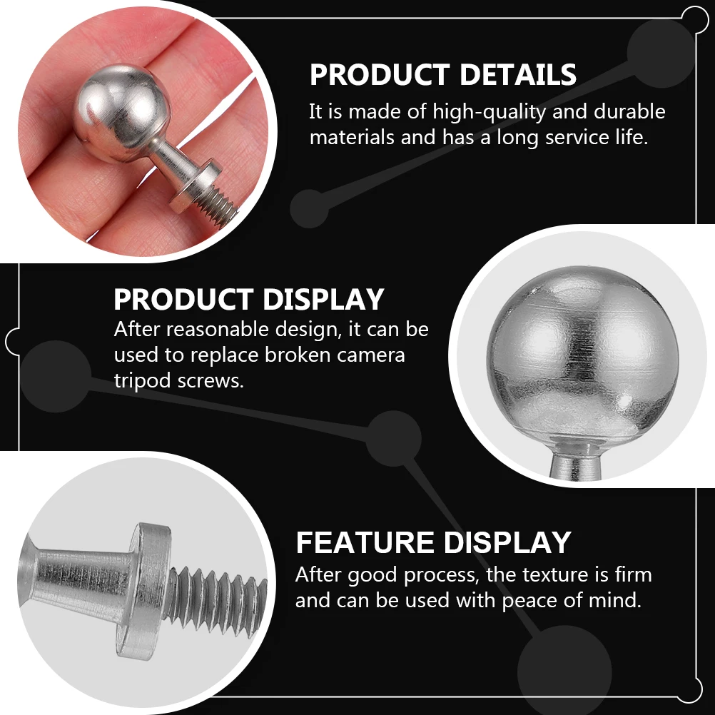 

Adapter Tripod Projector Fixing Screw Steel for Camera Cradle Head Silver Ball Small