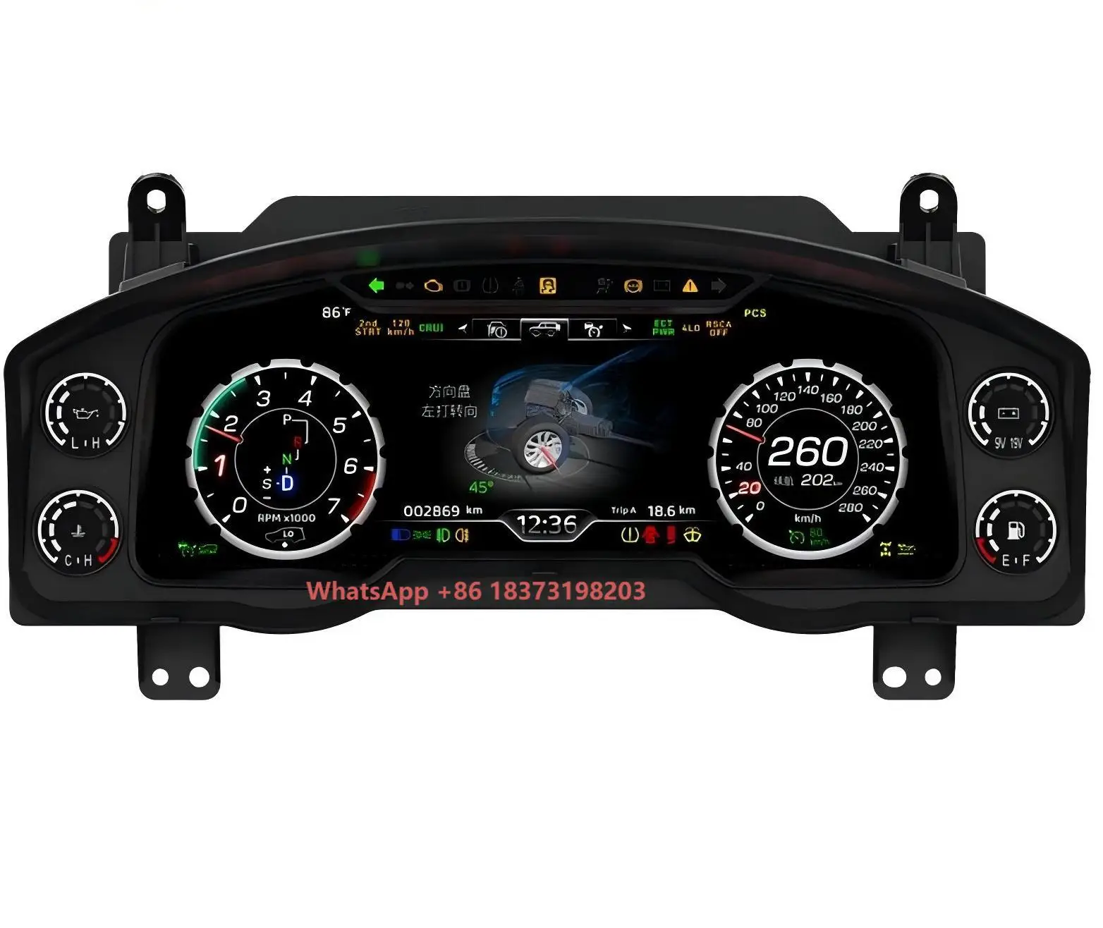 LCD Programmable Digital Dashboard Speedometer Cluster for Mechanical Instrument Lexus LX570/Land Cruiser LC200 2008-2021