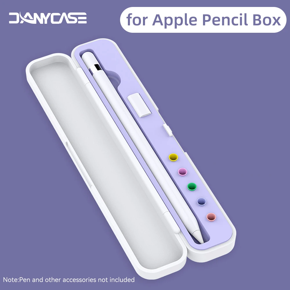Portable Apple Pencil Storage Box, Suitable for iPad Tablet, Touch Pen, Stylus, Protective Cover, Anti-Lost