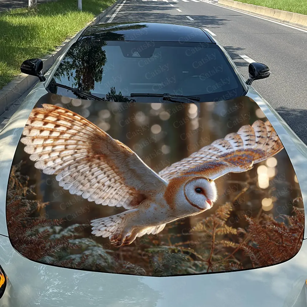 

Наклейка на капот автомобиля «Сова», брызгозащищенный ПВХ, легко разбирается, водонепроницаемая и устойчивая к царапинам, самоклеящаяся, высококачественная